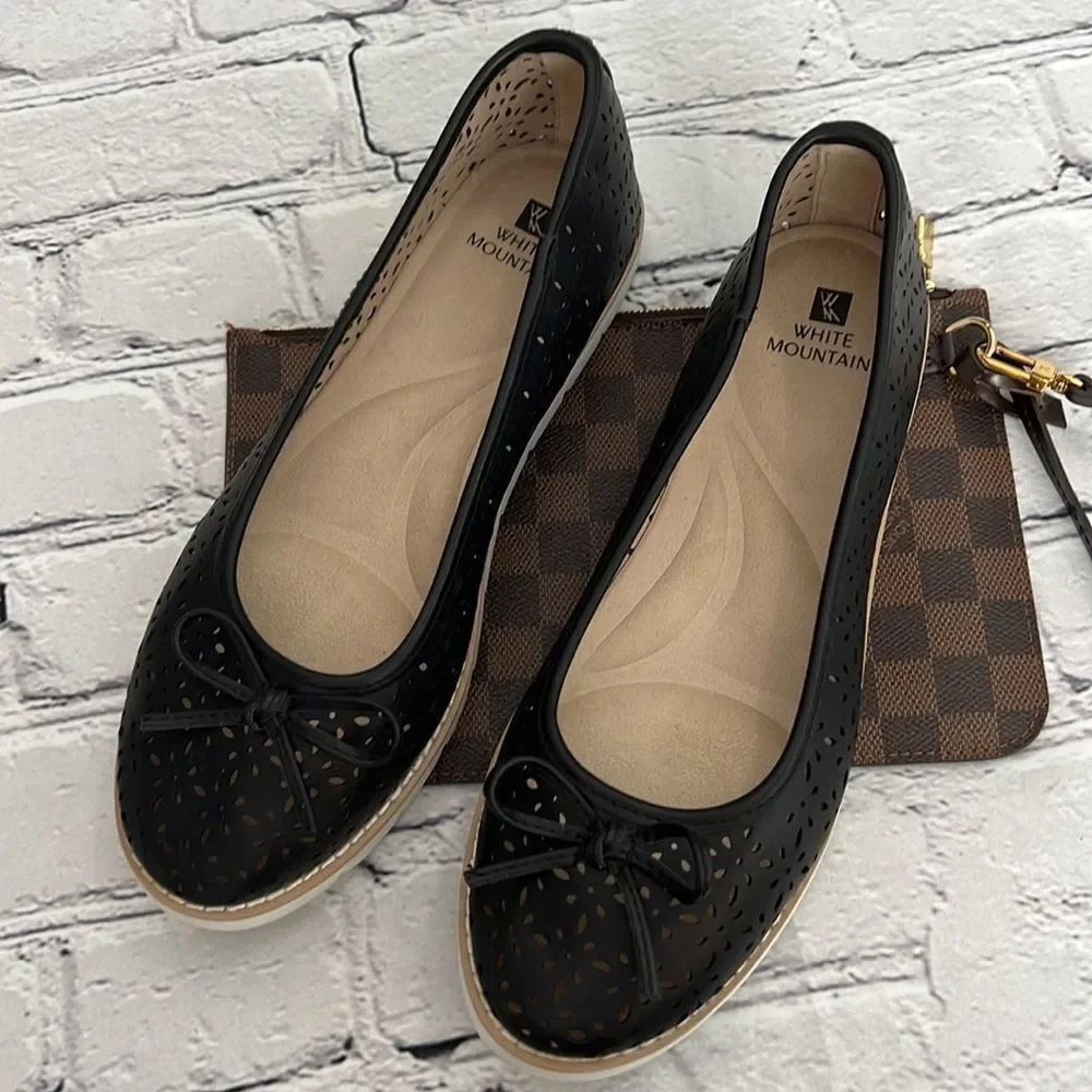 * White mountain black flats with memory foam comfort - Picture 4 of 7